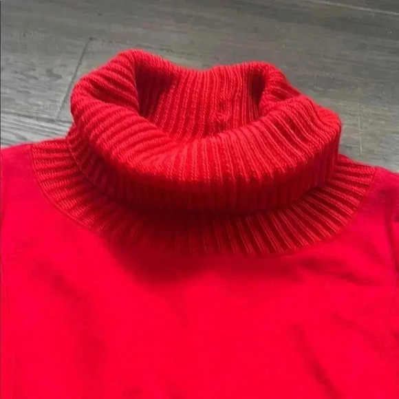 Georges Rech |  Vintage red wool blend turtleneck tunic sweater - Picture 4 of 10